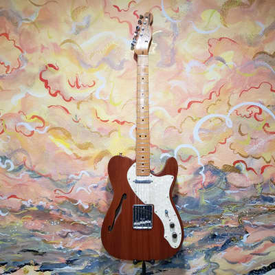 2001 Fender '69 Telecaster Thinline Natural Finish Maple Neck Mahogany Body  (Used) "Made In Mexico" image 1