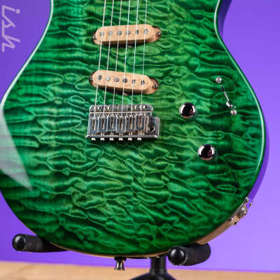 JP Guitars Luna Emerald Green Quilt image 4