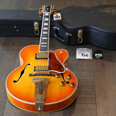 RARE! 2001 Gibson Custom Shop L-5 Signature Archtop Guitar Tangerine Burst Signed by James Hutchins + OHSC