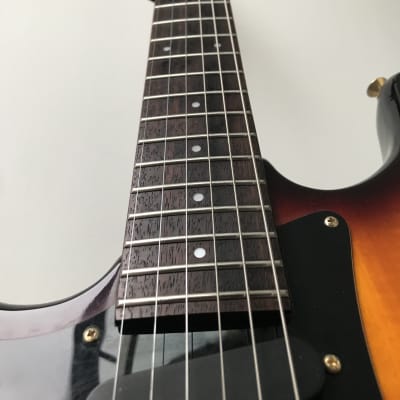 1993 Aria Pro II Strat Sunburst Maple top left handed image 12
