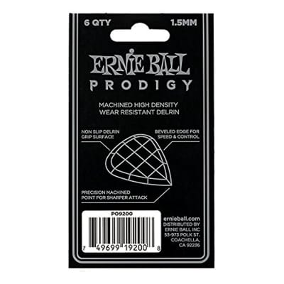 Ernie Ball Prodigy 1.5mm mini Guitar Picks - 6 Pack, P09200 image 2