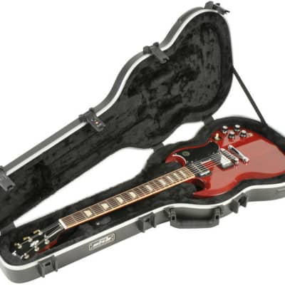 SKB SKB-61 Deluxe Molded Double Cutaway Electric Guitar Case 2010s - Black for sale