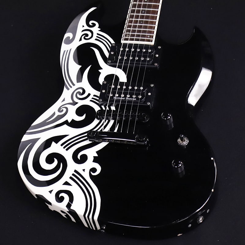 ESP ~ PEACEMAKER PM-108VP Black w Tribal Graphic (S/N