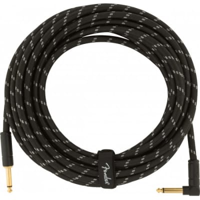 FENDER Deluxe Black Tweed Instrument Cable 18.6 Instrumentenkabel Kl-WKl 5,5m for sale