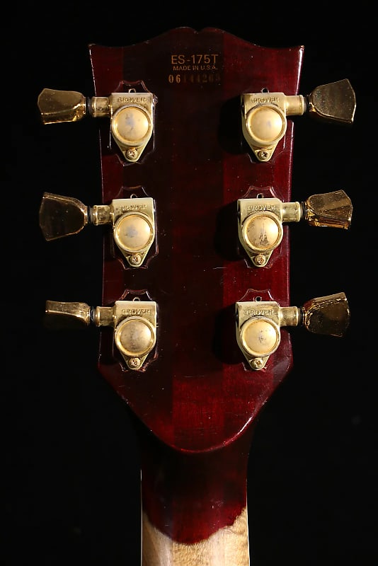 1976年製Gibson ES-175Tレアギター状態良好刻印PAF Gibson ES-175T 1976 Wine Red /Solid Black Rosewood FB /E