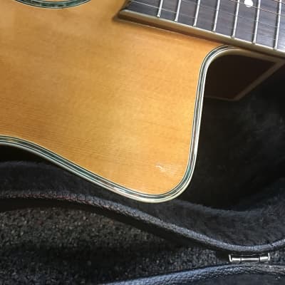 Woodland WM-300 vintage Gypsy Jazz Acoustic-electric Guitar Japan 1970s-1980s with hard case image 9