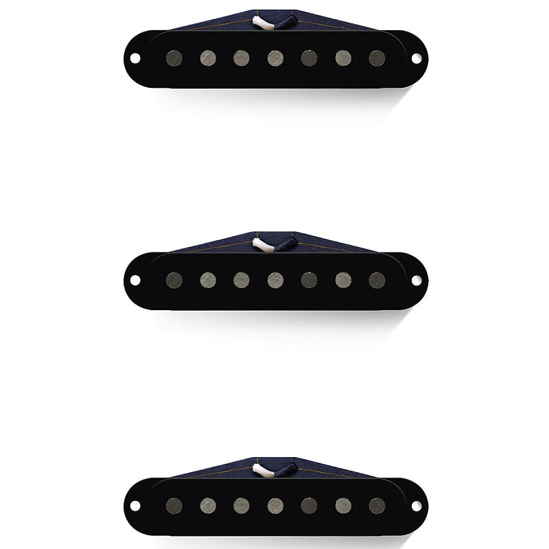 Mint Bare Knuckle Rabea Massaad Triptych 7-String Single-Coil Guitar Pickup Set Black image 1