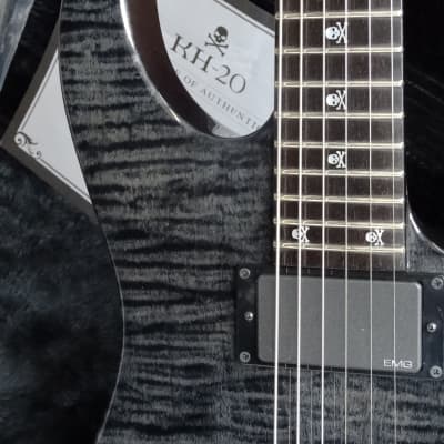 ESP KH-20 Kirk Hammett 20th Anniversary Flamed Maple Top & Neckthrough Metallic Tone image 15