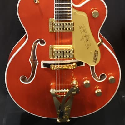 Gretsch G6120TG Players Edition Nashville Hollow Body with Bigsby 2022 Orange Stain image 1