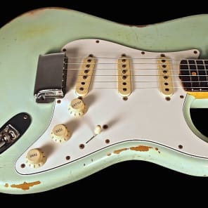 2015 Fender Stratocaster 1960 Custom Shop Heavy Relic 60 Faded Surf Green image 2