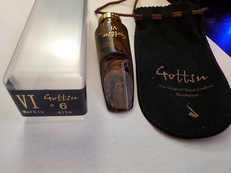 GOTTSU SEPIA TONE VI - CUSTOM ALTO SAX MOUTHPIECE MARBLE | Reverb