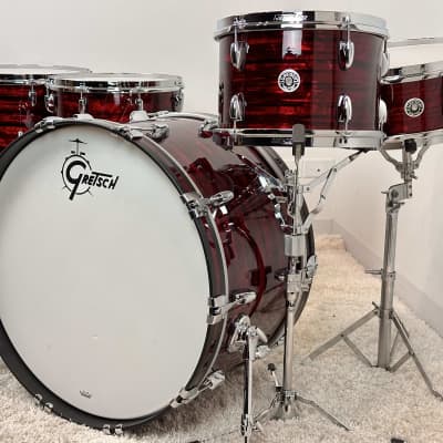 Gretsch 24/12/14/16/5.5x14" Brooklyn Drum Set - Red Oyster Pearl image 2