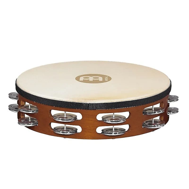 Meinl TAH2A-AB 10" Wood Tambourine with Double Row Aluminum Jingles image 1