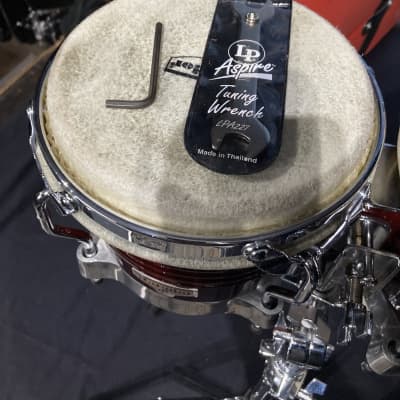 Frankie Banali's (Quiet Riot) M201-ABW LP Matador Wood Bongos, with Stand and Stenciled Case! - Almond Brown/Chrome image 19