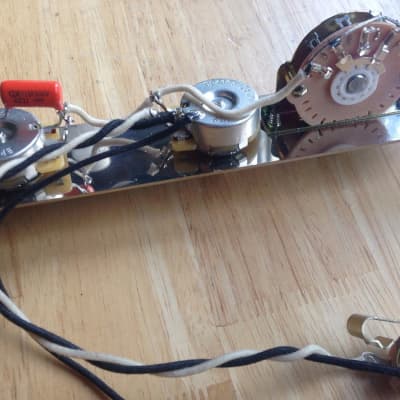 Fender Telecaster Wiring Harness Upgrade 250k CTS Pots .022 Orange Drop Cap Oak Grigsby Switch image 5