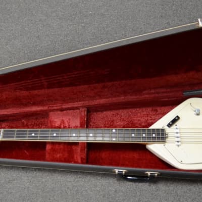 Vox Phantom IV Vintage 4 String Bass Guitar w/ Original Case - Used 1960's White image 14
