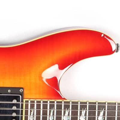 Schecter Diamond Series C1 Plus Flame Top Cherryburst Electric Guitar image 9