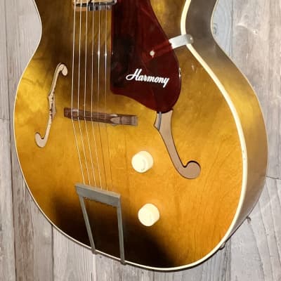 1962 Harmony Hollywood H39 Vintage Archtop Electric Guitar w/ | Reverb