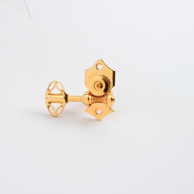 3+3 Ratio Acoustic Open Back Tuners (PRN-3411, Select Finish) - Nickel / Skeleton image 3