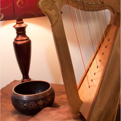 Roosebeck  HPW08 Parisian Harp 8-String - Walnut w/Tuning Tool & Extra String Set image 4