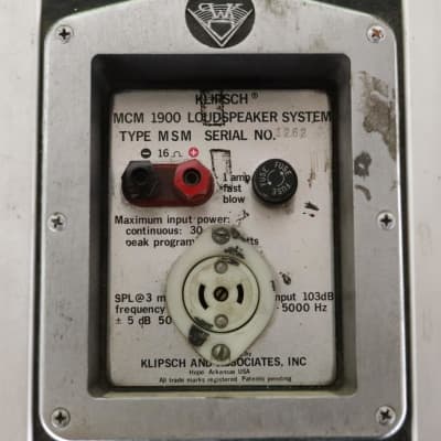 Klipsch MCM MSM 1900 Loudspeaker PA System Altec 291-16B Leland Sklar #37951 image 5