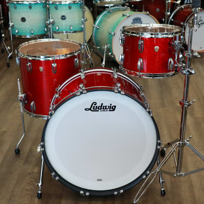 Ludwig Classic Maple Pro Beat 3-Piece Shell Pack 13/16/24 (Red Sparkle) image 2