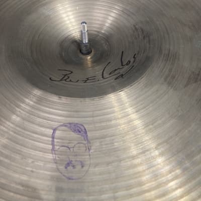 Zildjian Bun E. Carlos, Cheap Trick 18" A Medium Thin Crash Cymbal,  Used on 1981 “All Shook Up” Tour, Signed! (#T 10) 1980s image 3
