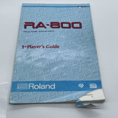 Roland RA-800 Realtime Arranger 1-Player's Guide