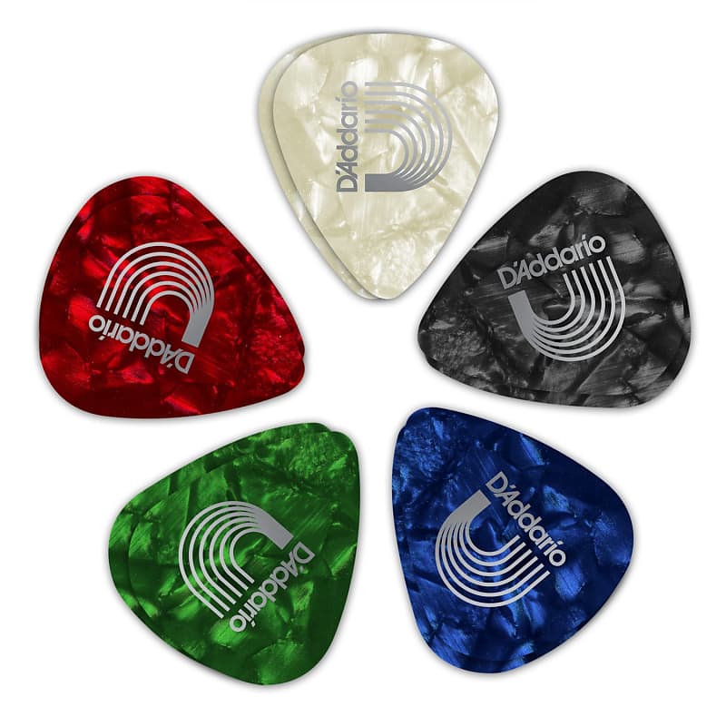 Planet Waves Assorted Pearl Celluloid Guitar Picks, 10 pack, Heavy image 1