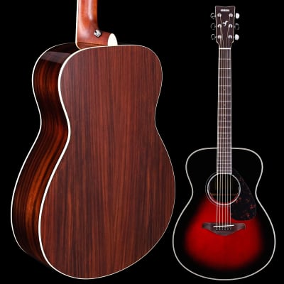 Yamaha FS830 Small Body Solid Top, Rosewood Back & Sides, Dusk Sun Red 4lbs 2oz image 1
