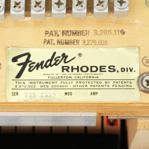 Fender rhodes serial clearance number