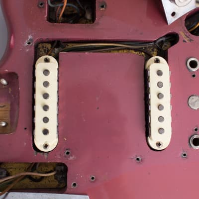 Fender Jaguar Solid Body Electric Guitar (1964), ser. #L29969, original brown tolex hard shell case. image 19
