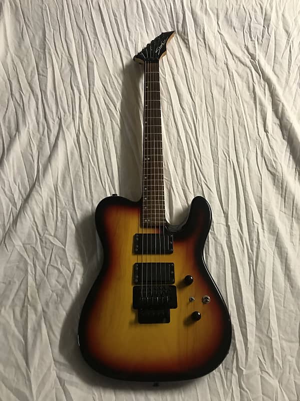 Targa Shane 000 Telecaster Tele Thin Body Floyd Rose Sunburst | Reverb