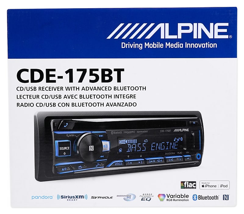  Alpine CDE-175BT CD Receiver with NFC & Bluetooth
