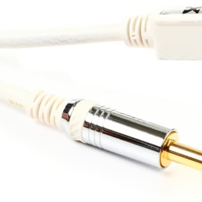 Vox VCC090WH VCC Vintage Straight to Right Angle Coiled Cable - 29.5 foot White image 1