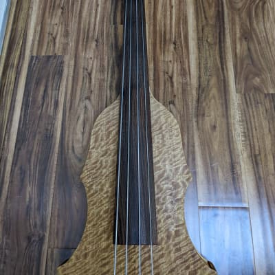 4 String 3/4 Scale  Natural Finish Electric Upright Bass image 8