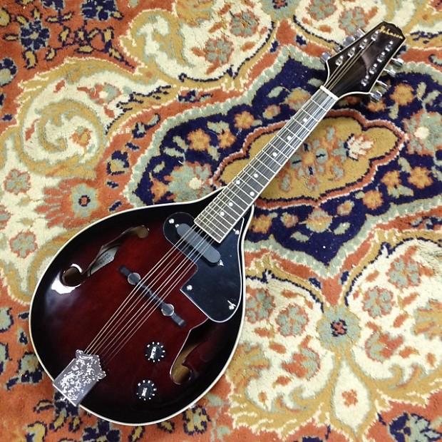 Johnson MA115E Mandolin Acoustic Electric w Case Cherry Reverb