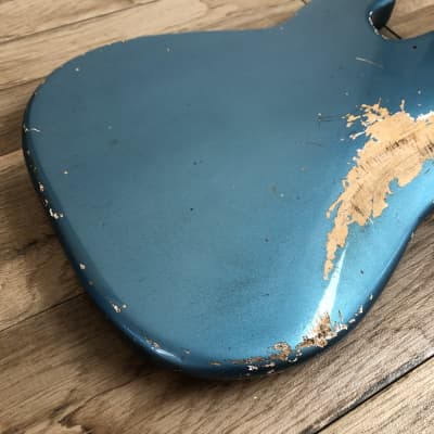 FRANCHIN Jupiter bass guitar body Relic Aged Lake Placid Blue Metallic 100% Nitro Lacquer Alder P-Bass type Made in Italy - Stock piece #20650425 image 12
