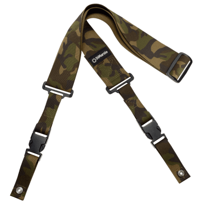 DiMarzio Cotton Cloth 2-inch ClipLock Guitar Strap, Camouflage image 1