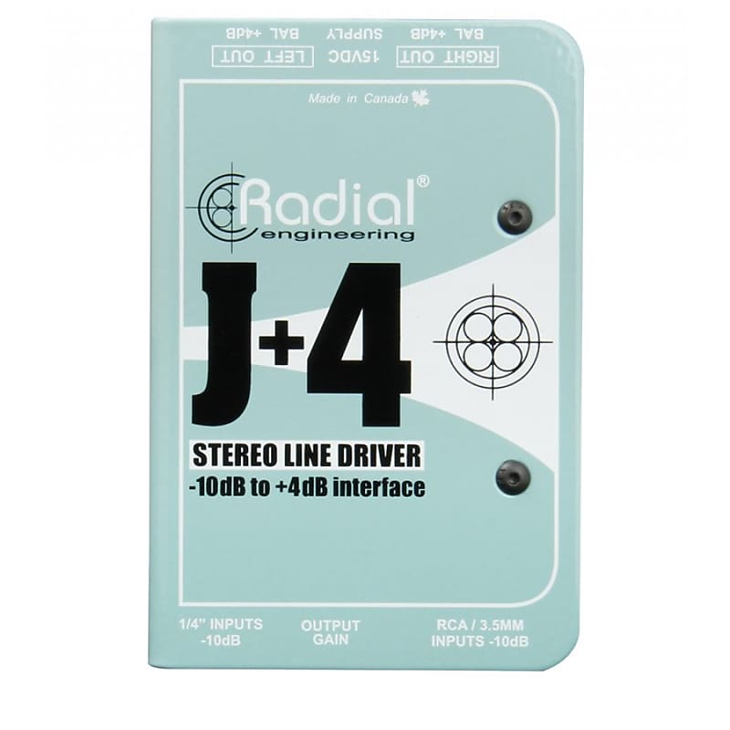 Radial J+4 2-Channel Signal Driver with Level Matching from -10dB to +4dB image 1