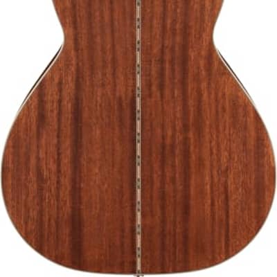 Fender PS-220E Parlor Acoustic Guitar. All Mahogany, Ovangkol Fingerboard, Aged Cognac Burst image 3