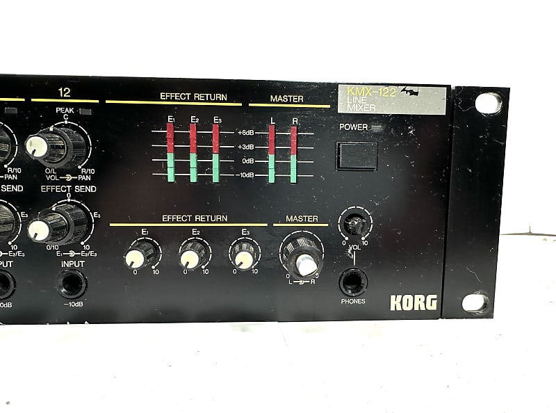 Korg Kmx-122 keyboard mixer 12 channel 1987 - Black image 1