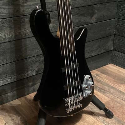 Warwick RockBass Streamer LX 5 String Fretless Black Electric Bass Guitar image 2