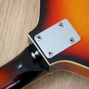 1960s Teisco Violin Bass Vintage w/ Scroll Headstock Japan, FB-2