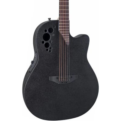 Ovation Elite TX Deep Contour Acoustic-Electric Guitar - Black image 2