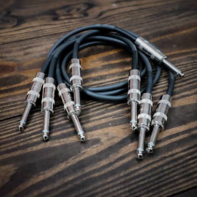 Lincoln ROUTE 24 VOLTS (7 PACK) / 1/4" TS Unbalanced Interconnect Gotham GAC-1 Large Format 5U Modular Patch Cable - 7 PACK YELLOW image 5