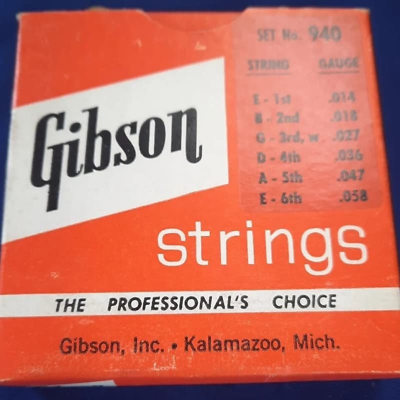 Gibson Folk Bronze Silk & Steel Guitar Strings 940 VTG 60'S Reverb