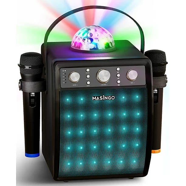 NEW Portable Karaoke Machine with 2 Wireless Microphones