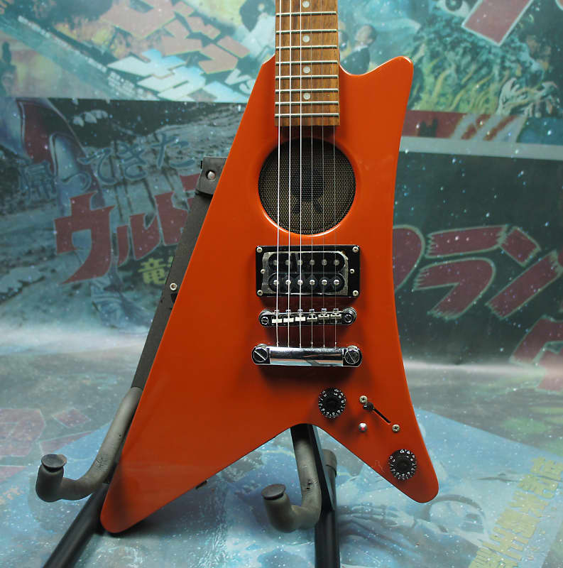 Epiphone Moderne Mo'Baby 1998 Red Mini Guitar with Built in