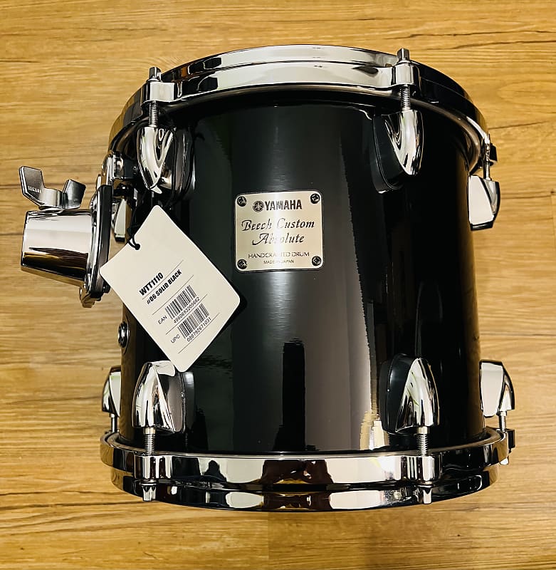 NOS Yamaha Beech Custom Absolute 10” x 9” Tom drum - Piano Black in between  maple & birch NEW! | Reverb